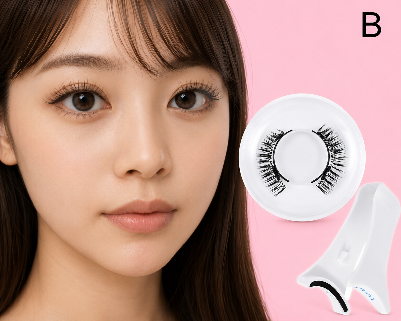 3Dマグネット式つけまつげセット。