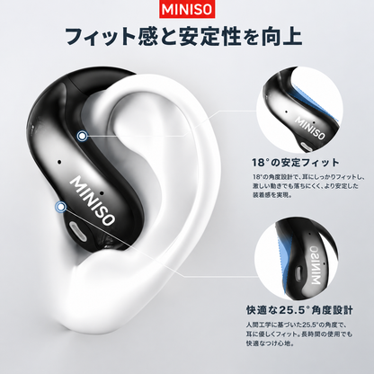 MINISO AI翻訳対応 オープンイヤー ワイヤレスイヤホン