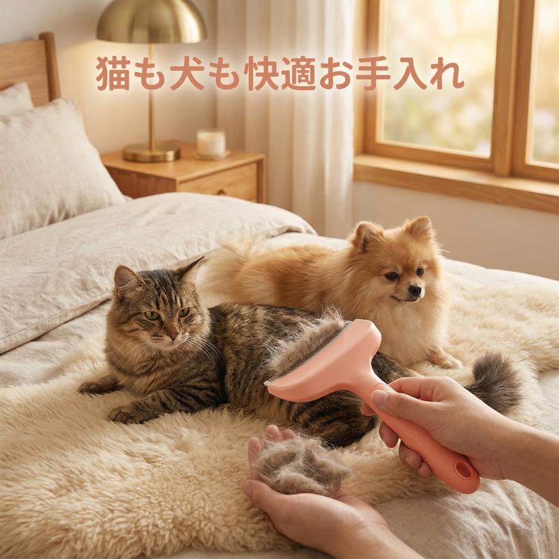 やさしくごっそり取れる ペット用抜け毛ブラシ