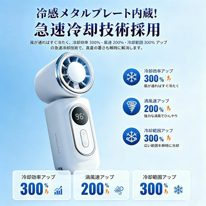 超軽量クリップ式ミニ扇風機