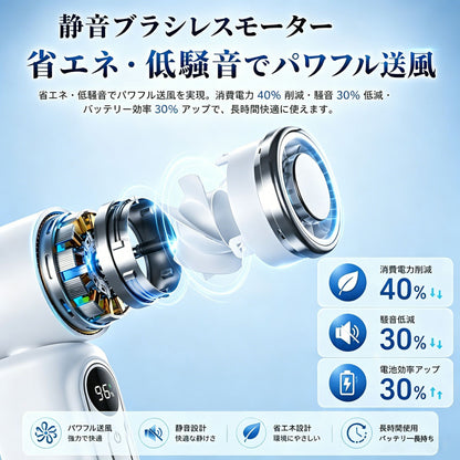 超軽量クリップ式ミニ扇風機
